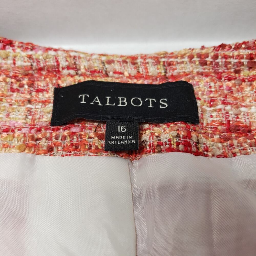 Talbots Pink-Cream Tweed Jacket and Skirt Set - Picture 2 of 16